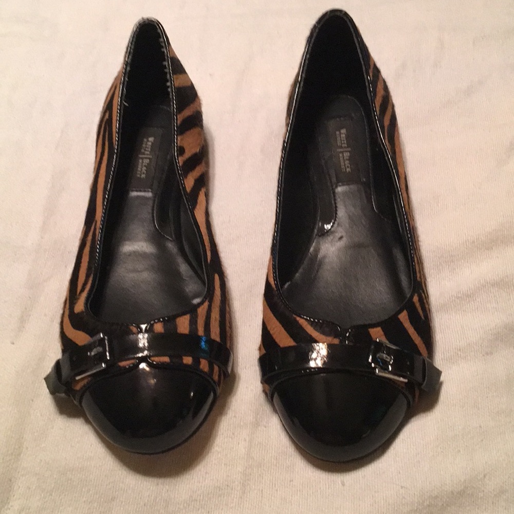 EUC White House Black Market calf hair patent